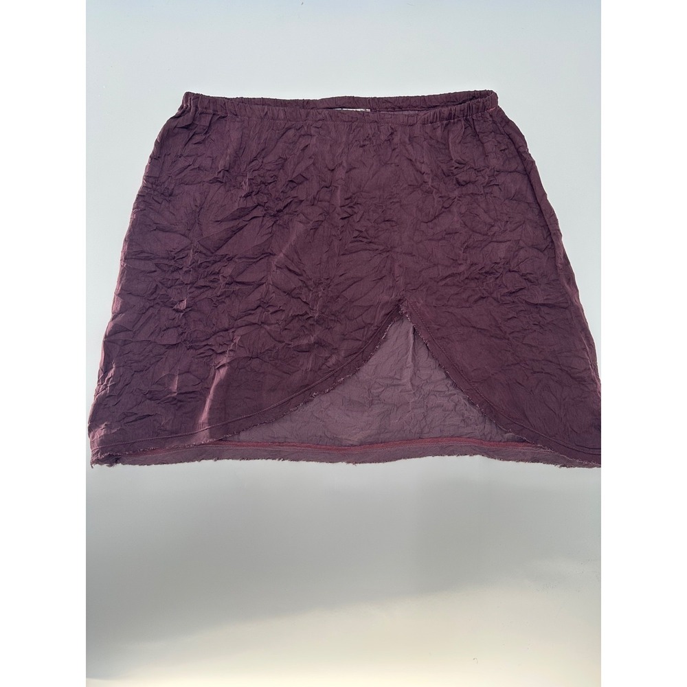 Free People Intimately "Plum" Crinkle Mini Skirt - Size XS (NWT)